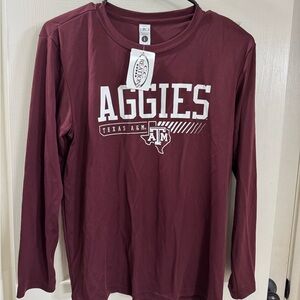 NWT Texas A&M Aggies Maroon Long Sleeve Shirt